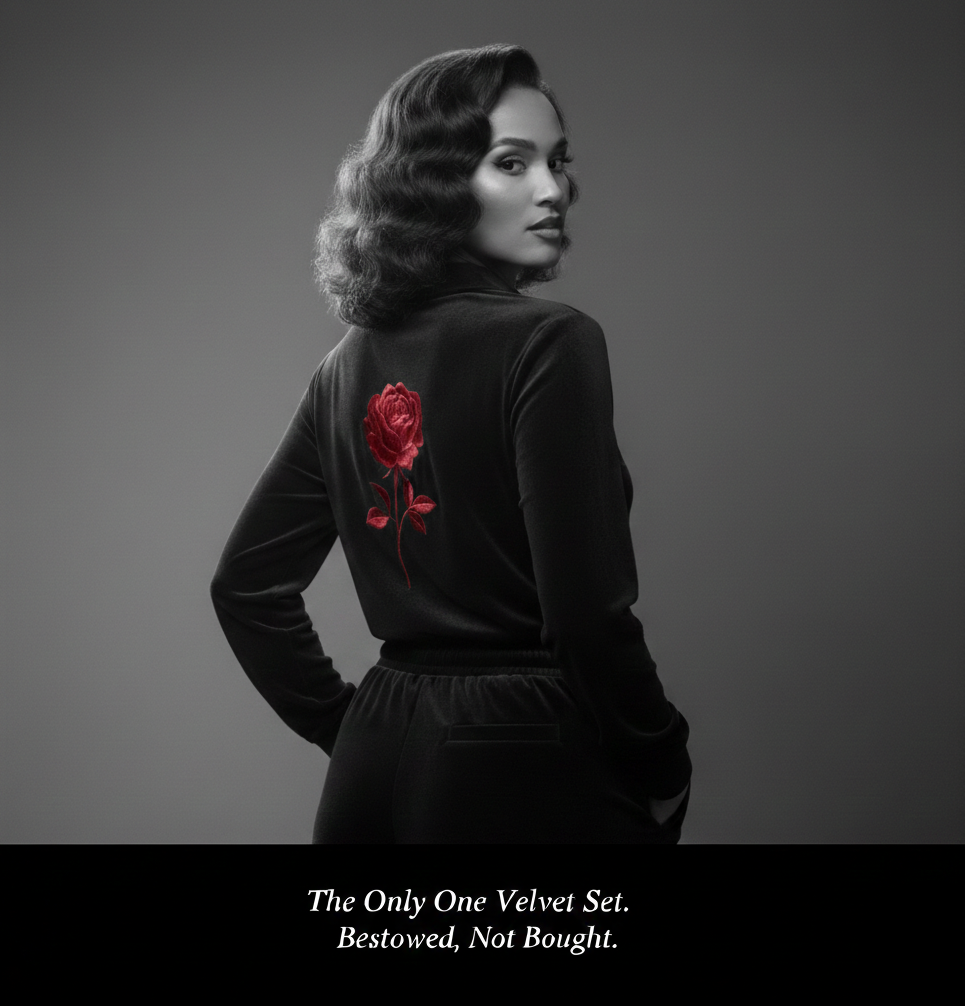 KV black velvet tracksuit velvet tracksuit